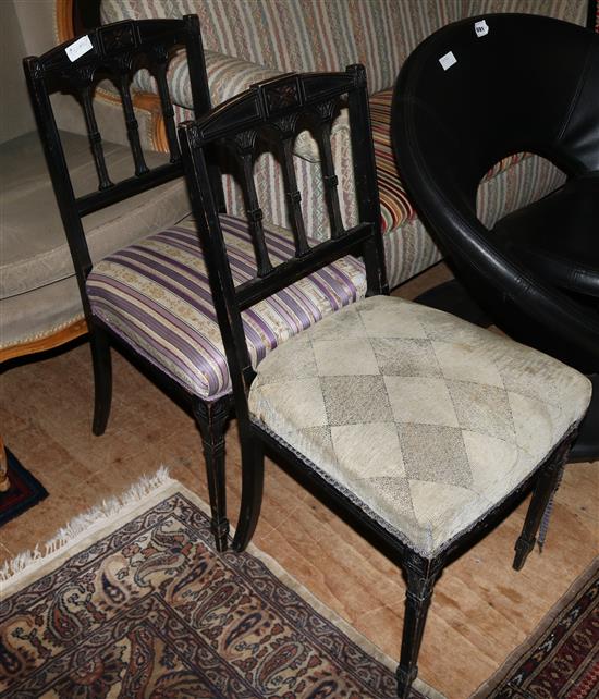 Pair chairs & upholstered chair